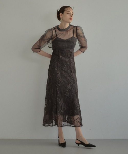 ANDRESD(アンドレスド)の「メニーウェイヴィンテージドレス / many way vintage dress(ドレス・レディース・チャコール/ブラウン/ベージュ/ブラック・S/M/L)」の20枚目の写真