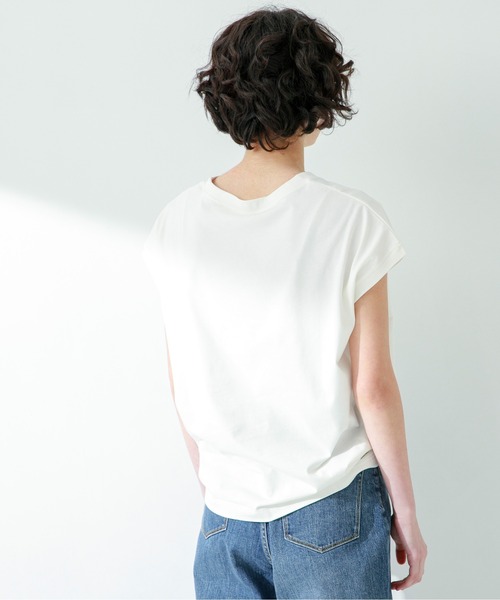 URBAN RESEARCH Sonny Label（アーバンリサーチサニーレーベル）の「『UR TECH ひやサラクール』フレンチスリーブTシャツ（Tシャツ/カットソー・レディース・ピンク/ライトベージュ/ブラック/オフホワイト・FREE）」の8枚目の写真