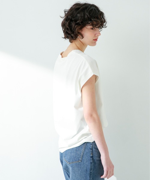 URBAN RESEARCH Sonny Label（アーバンリサーチサニーレーベル）の「『UR TECH ひやサラクール』フレンチスリーブTシャツ（Tシャツ/カットソー・レディース・ピンク/ライトベージュ/ブラック/オフホワイト・FREE）」の7枚目の写真