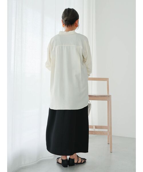 セール】接触冷感Wポケット袖タックシャツチュニック（シャツ/ブラウス
