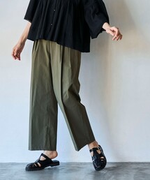 【RONEL】ナイロンタックワイドパンツ