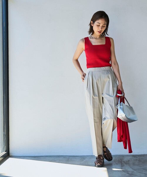 coen(コーエン)の「【RONEL】ナイロンタックワイドパンツ(その他パンツ・レディース・ライトグレー/オリーブ/ネイビー・L/M/S)」の11枚目の写真