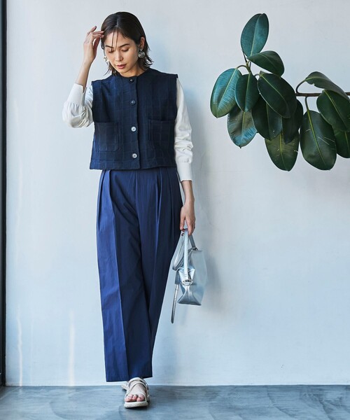 coen(コーエン)の「【RONEL】ナイロンタックワイドパンツ(その他パンツ・レディース・ライトグレー/オリーブ/ネイビー・L/M/S)」の21枚目の写真