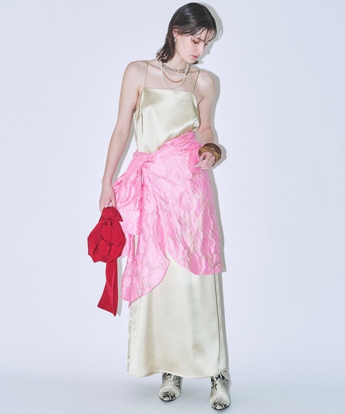 yae（ヤエ）の「Flower jacqard shirts/フラワージャガードシャツ（シャツ/ブラウス・レディース・ベビーピンク/ダークグリーン/ブラック・FREE）」の6枚目の写真