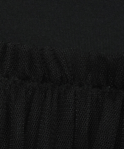 ZIDDY(ジディ)の「チュールドッキングワンピース(130~160cm)(ワンピース・キッズ・ブラック/オフホワイト・150cm/140cm/130cm/FREE)」の8枚目の写真