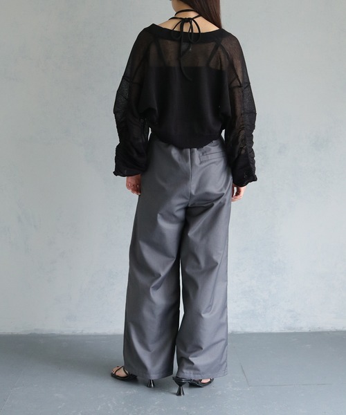 &g'aime（アンジェム）の「【&g’aime】ストラップリボンカップ付きキャミソール（キャミソール・レディース・ブラック・FREE）」の9枚目の写真