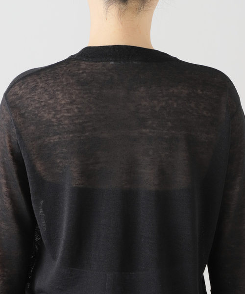 セール】*Sheer Slit Sleeve プルオーバー（ニット/セーター