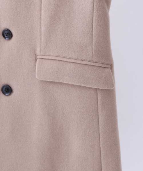 ABAHOUSE（アバハウス）の「プレミアムウール ライトチェスターコート（トレンチコート・メンズ・ベージュ/ブラック/カーキ/グレー・2/3/4）」の22枚目の写真