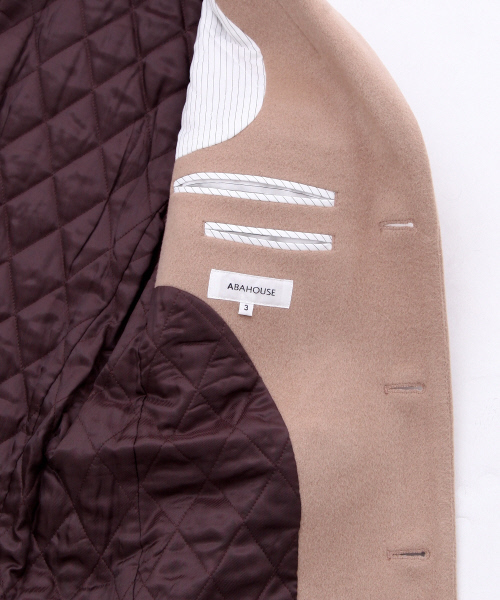 ABAHOUSE（アバハウス）の「プレミアムウール ライトチェスターコート（トレンチコート・メンズ・ベージュ/ブラック/カーキ/グレー・2/3/4）」の18枚目の写真