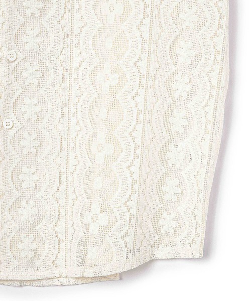 Noen（ノエン）の「レースフラワーパターンオープンシャツ（シャツ/ブラウス・メンズ・ブラック/ホワイト/ブラウン・MEDIUM/X-LARGE/LARGE）」の10枚目の写真