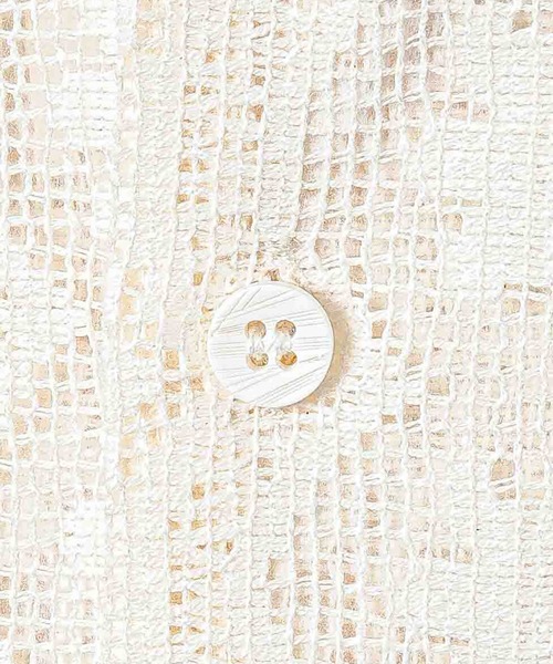 Noen（ノエン）の「レースフラワーパターンオープンシャツ（シャツ/ブラウス・メンズ・ブラック/ホワイト/ブラウン・MEDIUM/X-LARGE/LARGE）」の11枚目の写真