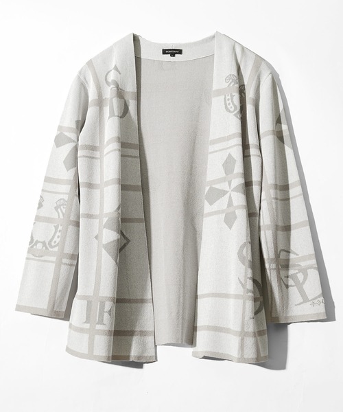SOMEDIFF（サムディフ）の「【SOMEDIFF】ボタンレスサマーニットカーディガン メンズ（カーディガン/ボレロ・メンズ・ブラック/ホワイト・M/L/XL）」の3枚目の写真