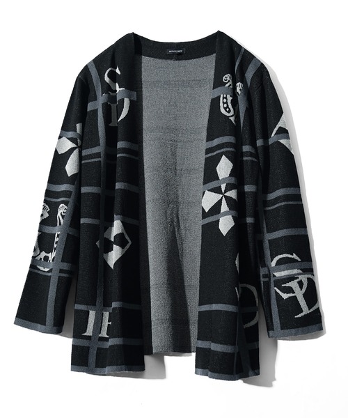 SOMEDIFF（サムディフ）の「【SOMEDIFF】ボタンレスサマーニットカーディガン メンズ（カーディガン/ボレロ・メンズ・ブラック/ホワイト・M/L/XL）」の6枚目の写真