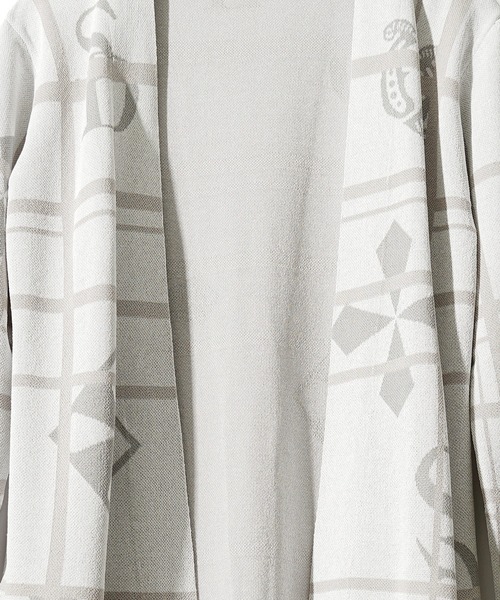 SOMEDIFF（サムディフ）の「【SOMEDIFF】ボタンレスサマーニットカーディガン メンズ（カーディガン/ボレロ・メンズ・ブラック/ホワイト・M/L/XL）」の10枚目の写真