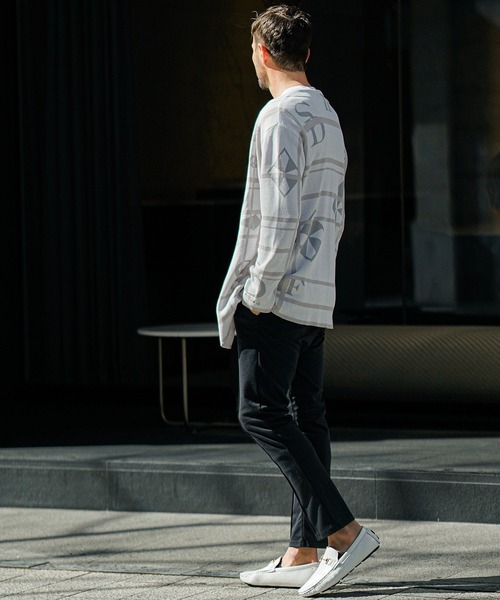 SOMEDIFF（サムディフ）の「【SOMEDIFF】ボタンレスサマーニットカーディガン メンズ（カーディガン/ボレロ・メンズ・ブラック/ホワイト・M/L/XL）」の16枚目の写真