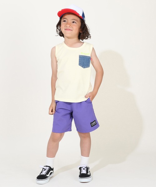 BABYDOLL（ベビードール）の「デニムポケット タンクトップ 9521K（タンクトップ・キッズ・オフホワイト/チャコールグレー・110cm/100cm/120cm/130cm/140cm/90cm）」の8枚目の写真