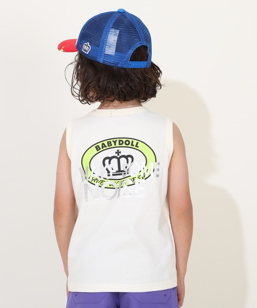 BABYDOLL（ベビードール）の「デニムポケット タンクトップ 9521K（タンクトップ・キッズ・オフホワイト/チャコールグレー・110cm/100cm/120cm/130cm/140cm/90cm）」の9枚目の写真