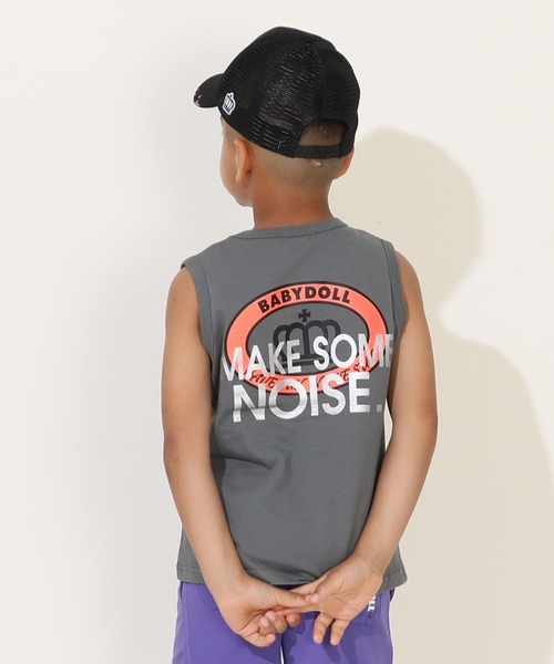 BABYDOLL（ベビードール）の「デニムポケット タンクトップ 9521K（タンクトップ・キッズ・オフホワイト/チャコールグレー・110cm/100cm/120cm/130cm/140cm/90cm）」の5枚目の写真