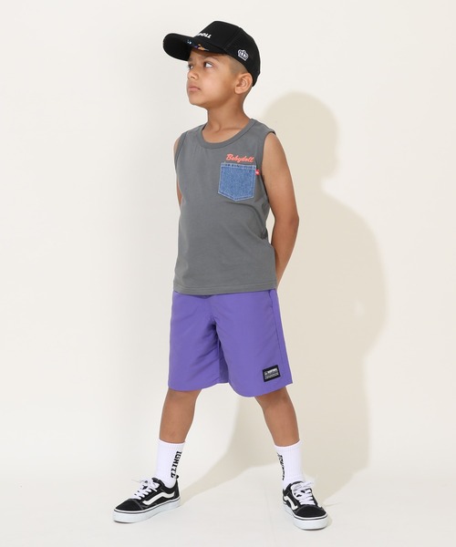 BABYDOLL（ベビードール）の「デニムポケット タンクトップ 9521K（タンクトップ・キッズ・オフホワイト/チャコールグレー・110cm/100cm/120cm/130cm/140cm/90cm）」の4枚目の写真