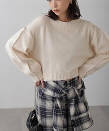 FREE'S MART | ◇杢ストレッチ総針配色ステッチニット(ニット/セーター)