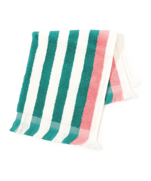 TOMORROWLAND HOME（トゥモローランドホーム）の「コットンストライプハンドタオル（タオル・レディース・カーキ/イエロー系その他2/オレンジ系その他・FREE）」の2枚目の写真