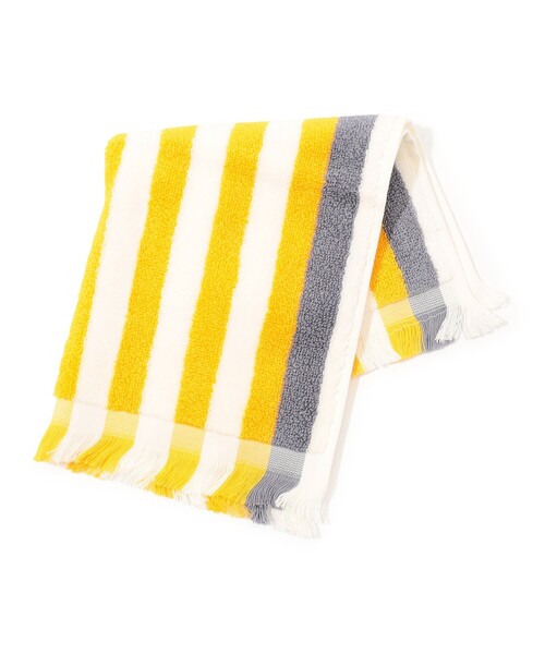 TOMORROWLAND HOME（トゥモローランドホーム）の「コットンストライプハンドタオル（タオル・レディース・カーキ/イエロー系その他2/オレンジ系その他・FREE）」の3枚目の写真