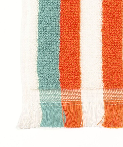 TOMORROWLAND HOME（トゥモローランドホーム）の「コットンストライプハンドタオル（タオル・レディース・カーキ/イエロー系その他2/オレンジ系その他・FREE）」の4枚目の写真