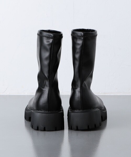 UNITED ARROWS ストレッチ レインブーツ　ブラック　【晴雨兼用】 ストレッチ レインブーツ