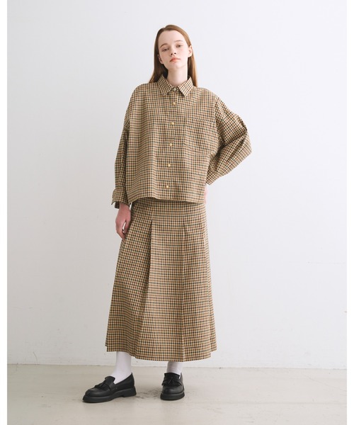 Traditional Weatherwear（トラディショナルウェザーウェア）の「WHITBY（シャツ/ブラウス・レディース・ベージュ系その他/グリーン系その他・S）」の6枚目の写真