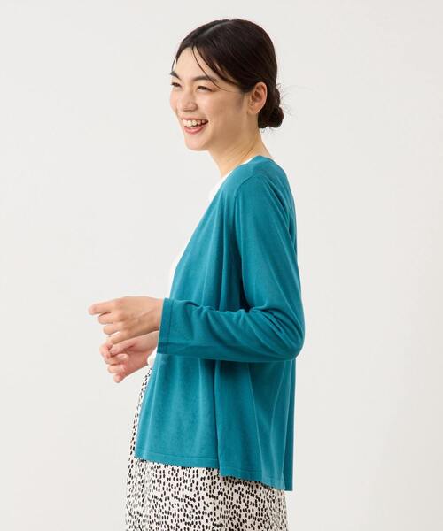 MELROSE claire(メルローズ クレール)の「ヨーク切替カーディガン(カーディガン/ボレロ・レディース・レッド/ブラック/ブルーグリーン/アイボリー・FREE)」の14枚目の写真