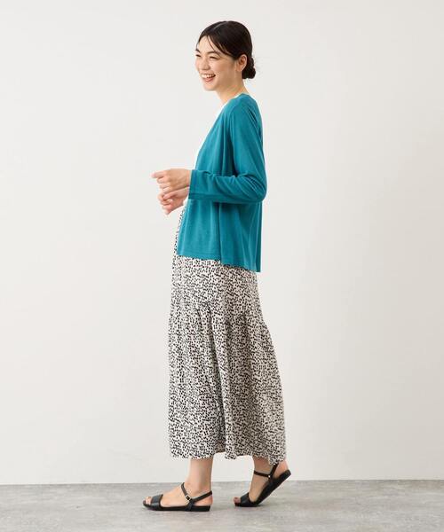 MELROSE claire(メルローズ クレール)の「ヨーク切替カーディガン(カーディガン/ボレロ・レディース・レッド/ブラック/ブルーグリーン/アイボリー・FREE)」の15枚目の写真