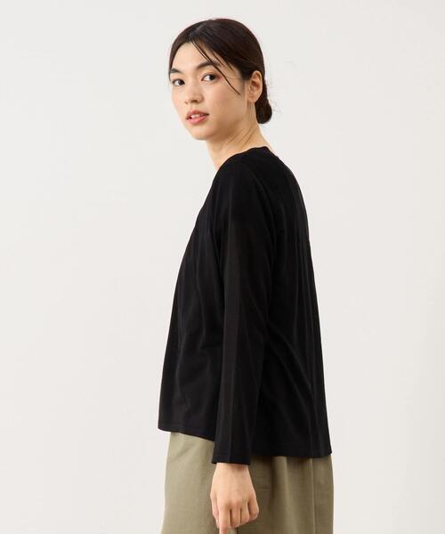 MELROSE claire(メルローズ クレール)の「ヨーク切替カーディガン(カーディガン/ボレロ・レディース・レッド/ブラック/ブルーグリーン/アイボリー・FREE)」の5枚目の写真