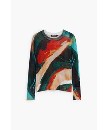 アートペイント ベルベット風トップス