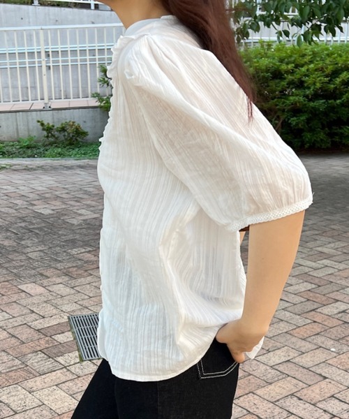 GIUNON(ジウノン)の「frill collar cotton blouse / フリルカラーコットンブラウス(シャツ/ブラウス・レディース・ホワイト・FREE)」の10枚目の写真