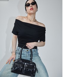 HANNE | ２ポケットフェイクレザーショルダーバッグ(ショルダーバッグ)