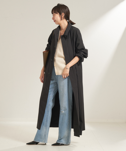 plage(プラージュ)の「Balmacaan コート(ステンカラーコート・レディース・ブラック/ブラウン・36/38)」の3枚目の写真