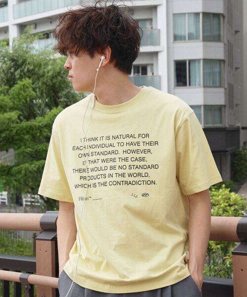 FFEIN(フェイン)の「【FFEIN(フェイン)】メッセージPT TEE / Tシャツ クルーネック 半袖 プリント メッセージロゴ(Tシャツ/カットソー・メンズ・ブルー/ブラック/ネイビー/ホワイト/チャコール/ライトブルー/レモンイエロー/その他1・SMALL/MEDIUM/LARGE)」の7枚目の写真