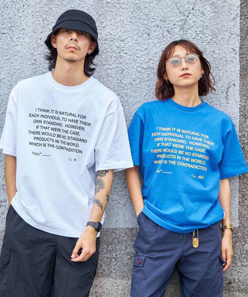 FFEIN（フェイン）の「FFEIN(フェイン) メッセージPT TEE（Tシャツ/カットソー・メンズ・ブルー/ブラック/ネイビー/ホワイト/チャコール・SMALL/MEDIUM/LARGE）」の7枚目の写真