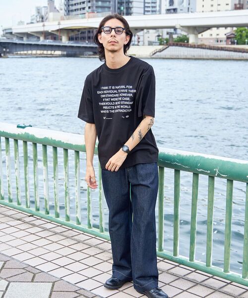 FFEIN（フェイン）の「FFEIN(フェイン) メッセージPT TEE（Tシャツ/カットソー・メンズ・ブルー/ブラック/ネイビー/ホワイト/チャコール・SMALL/MEDIUM/LARGE）」の14枚目の写真