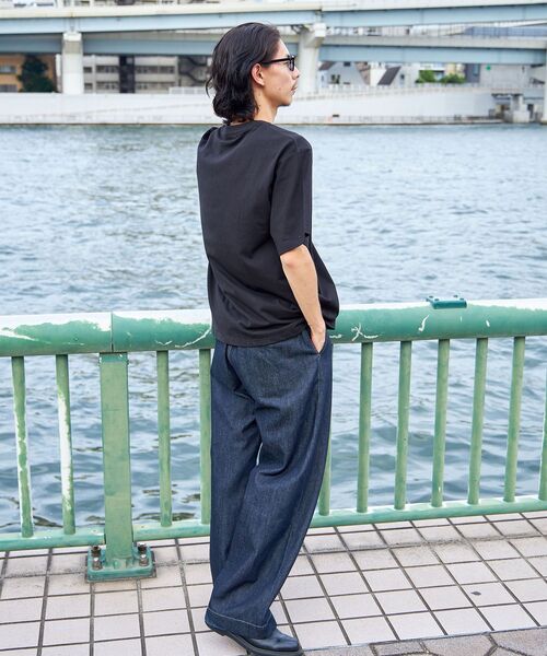 FFEIN（フェイン）の「FFEIN(フェイン) メッセージPT TEE（Tシャツ/カットソー・メンズ・ブルー/ブラック/ネイビー/ホワイト/チャコール・SMALL/MEDIUM/LARGE）」の16枚目の写真