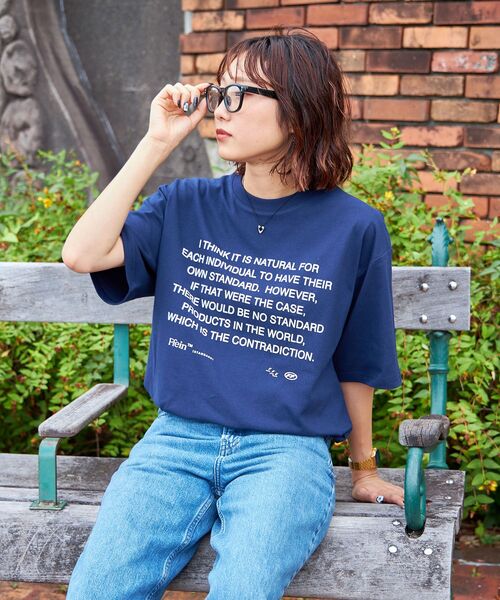 FFEIN（フェイン）の「FFEIN(フェイン) メッセージPT TEE（Tシャツ/カットソー・メンズ・ブルー/ブラック/ネイビー/ホワイト/チャコール・SMALL/MEDIUM/LARGE）」の22枚目の写真