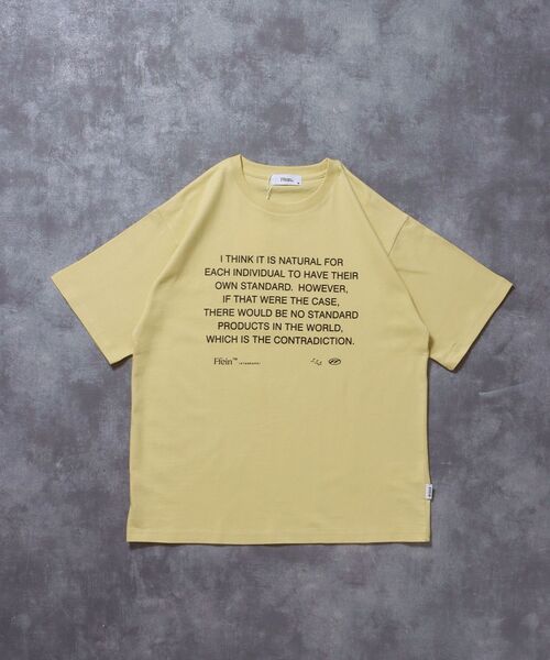 FFEIN(フェイン)の「【FFEIN(フェイン)】メッセージPT TEE / Tシャツ クルーネック 半袖 プリント メッセージロゴ(Tシャツ/カットソー・メンズ・ブルー/ブラック/ネイビー/ホワイト/チャコール/ライトブルー/レモンイエロー/その他1・SMALL/MEDIUM/LARGE)」の9枚目の写真