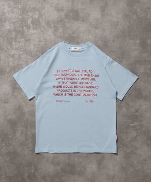 FFEIN(フェイン)の「【FFEIN(フェイン)】メッセージPT TEE / Tシャツ クルーネック 半袖 プリント メッセージロゴ(Tシャツ/カットソー・メンズ・ブルー/ブラック/ネイビー/ホワイト/チャコール/ライトブルー/レモンイエロー/その他1・SMALL/MEDIUM/LARGE)」の20枚目の写真