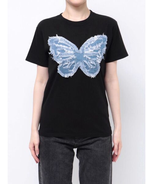 jouetie(ジュエティ)の「【ZOZOTOWN限定】バタフライドッキング Tシャツ(Tシャツ/カットソー・レディース・ピンク/ブラック/オフホワイト・MEDIUM)」の5枚目の写真