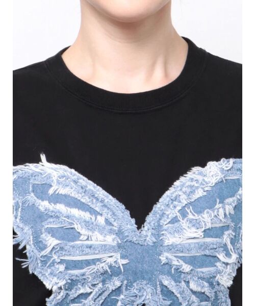 jouetie(ジュエティ)の「【ZOZOTOWN限定】バタフライドッキング Tシャツ(Tシャツ/カットソー・レディース・ピンク/ブラック/オフホワイト・MEDIUM)」の8枚目の写真