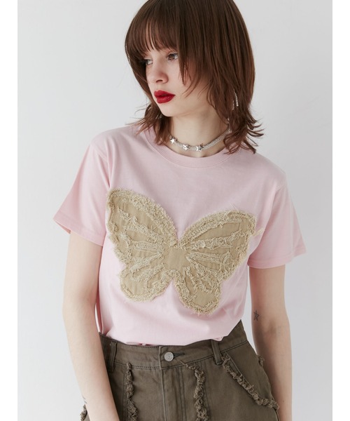 jouetie(ジュエティ)の「【ZOZOTOWN限定】バタフライドッキング Tシャツ(Tシャツ/カットソー・レディース・ピンク/ブラック/オフホワイト・MEDIUM)」の22枚目の写真