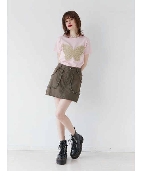 jouetie(ジュエティ)の「【ZOZOTOWN限定】バタフライドッキング Tシャツ(Tシャツ/カットソー・レディース・ピンク/ブラック/オフホワイト・MEDIUM)」の20枚目の写真