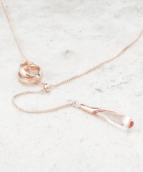 SHOO・LA・RUE（シューラルー）の「◆【2WAY】リングクリアバーネックレス（ネックレス・レディース・ゴールド/シルバー/ピンクゴールド・00）」の7枚目の写真