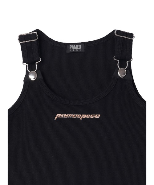 PAMEO POSE(パメオポーズ)の「Eggs Logo Tank Top(タンクトップ・レディース・グレー/ブラック・FREE)」の4枚目の写真