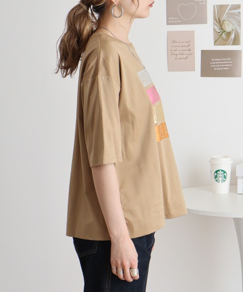 セール】BRODIAEA メタリック箔押し スムースTシャツ（Tシャツ